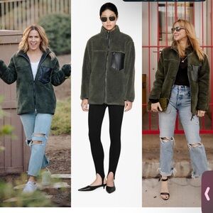 ANINE BING RYDER FLEECE SHERPA JACKET XS